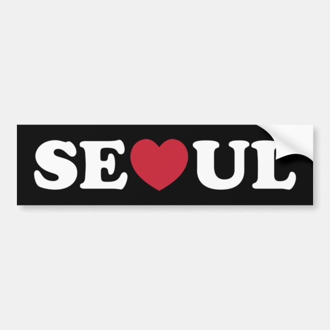 Seoul Love Heart Bumper Sticker (Front)