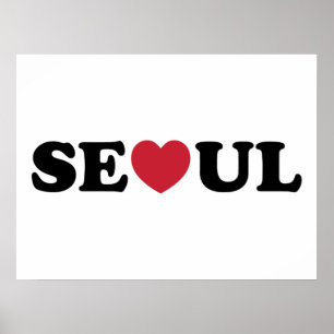 Seoul Love Heart Poster