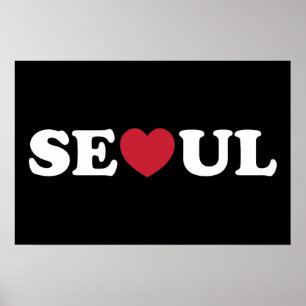 Seoul Love Heart Poster