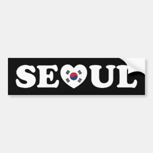Seoul Love Heart Taegeukgi Flag Bumper Sticker