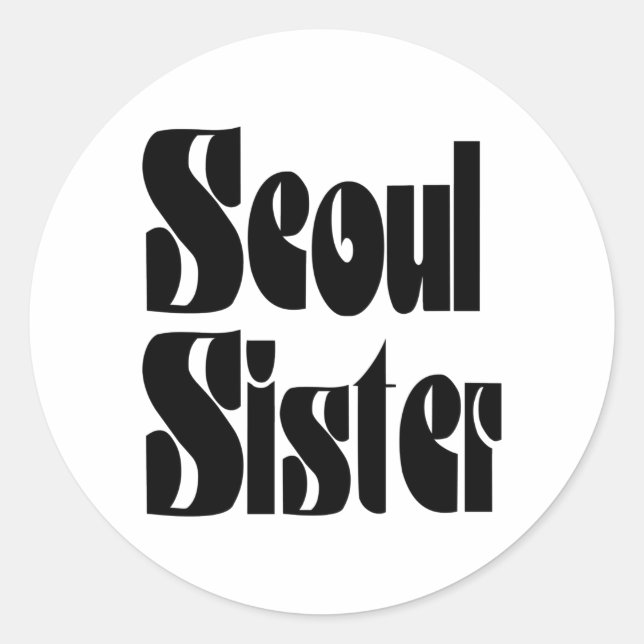 Seoul Sister Classic Round Sticker (Front)