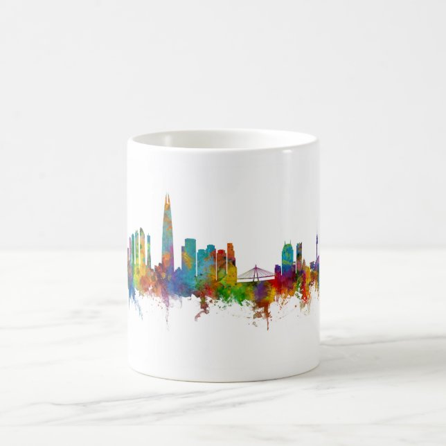 Seoul Skyline South Korea Coffee Mug (Center)