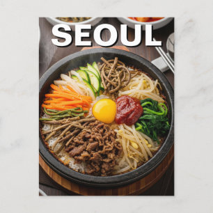 Seoul South Korea Bibimbap Postcard