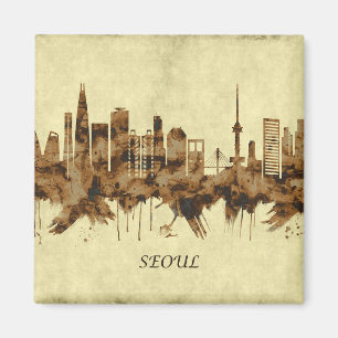 Seoul South Korea Cityscape Magnet