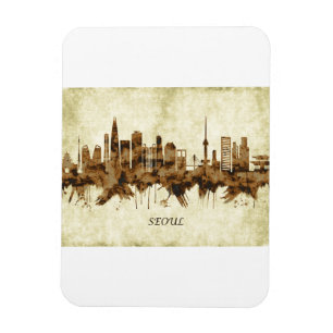 Seoul South Korea Cityscape Magnet