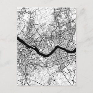 Seoul South Korea Map Postcard