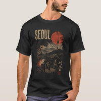 Seoul South Korea Retro Travel Souvenir Namsan Tow