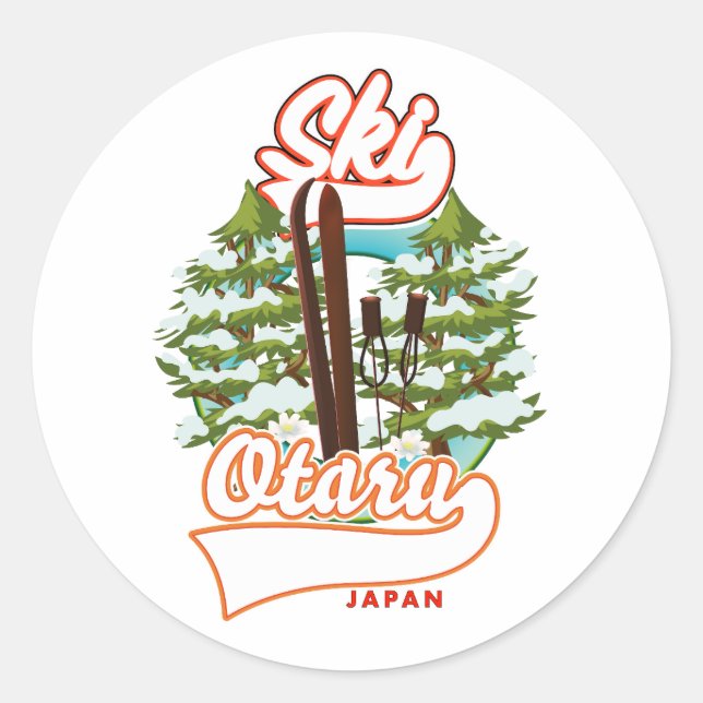 Seoul South Korea Ski logo Coffee Mug Classic Roun Round Sticker (Front)