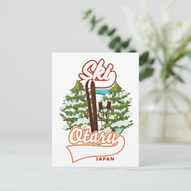 Seoul South Korea Ski logo Postcard (Standing Front)