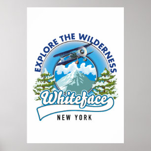 Seoul South Korea Ski logo Poster