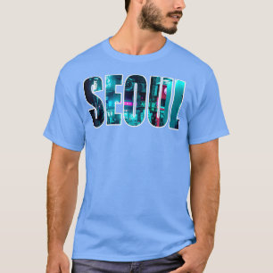 Seoul South Korea Skyline Korean City by Night Tet T-Shirt