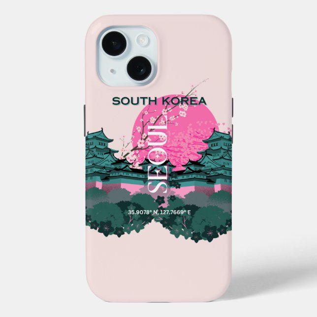 Seoul South Korea Travel Art Case-Mate iPhone Case (Back)