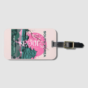 Seoul South Korea Travel Art Luggage Tag