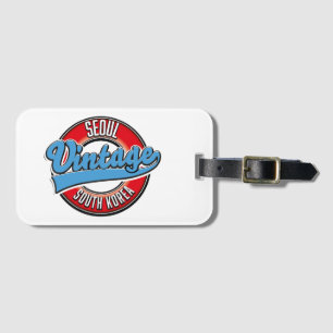 Seoul South Korea vintage logo Luggage Tag