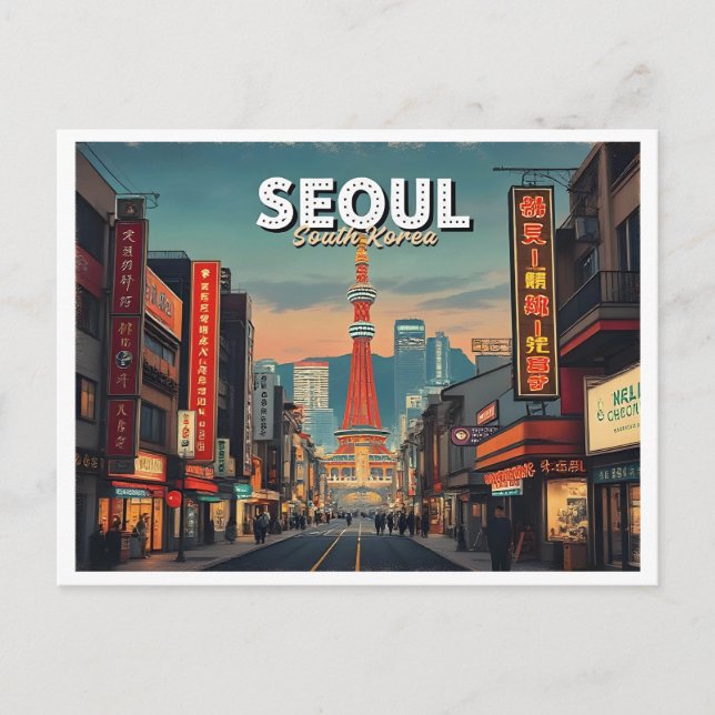 SEOUL SOUTH KOREA VINTAGE POSTCARD (Front)