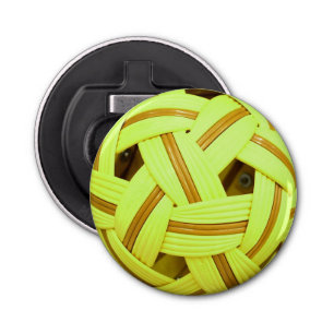 Sepak Takraw ball Yellow Sports Bottle Opener