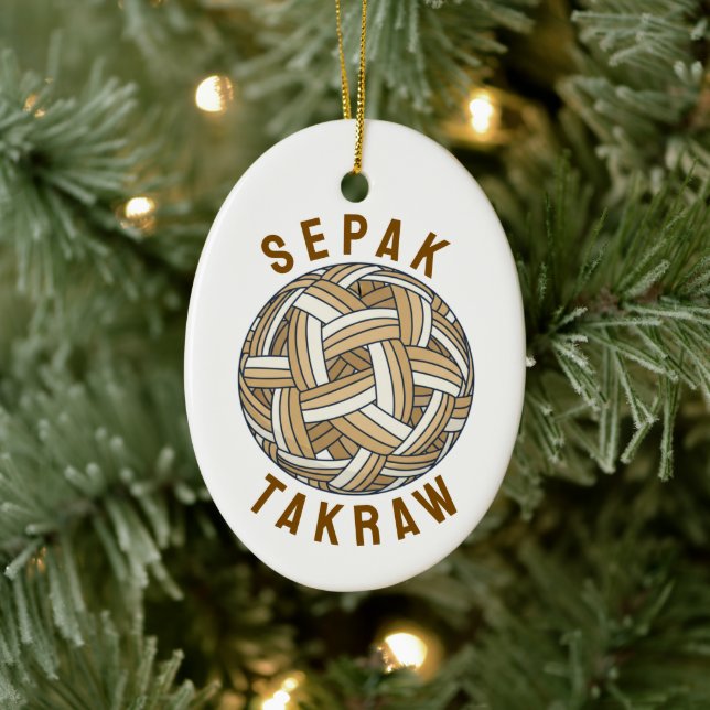 Sepak Takraw Woven Ball Ceramic Tree Decoration (Tree)