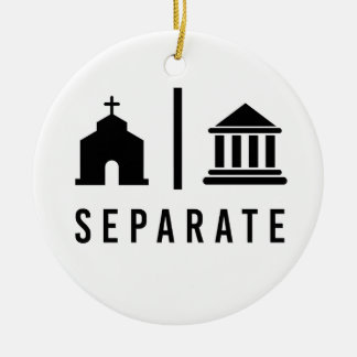 Separate Church and State Ceramic Tree Decoration