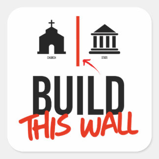 Separate Church and State Square Sticker