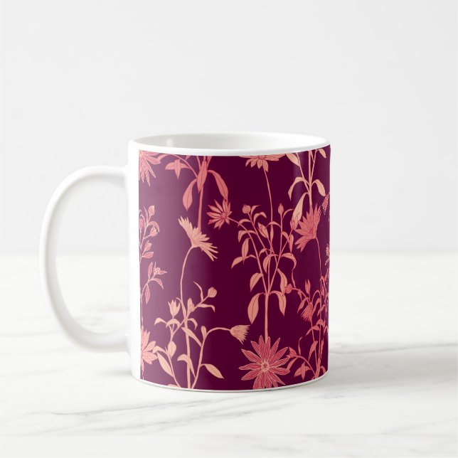 Separate Elements: Floral Vintage Coffee Mug (Left)