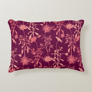 Separate Elements: Floral Vintage Decorative Cushion