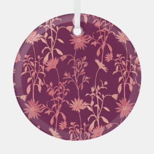 Separate Elements: Floral Vintage Glass Tree Decoration