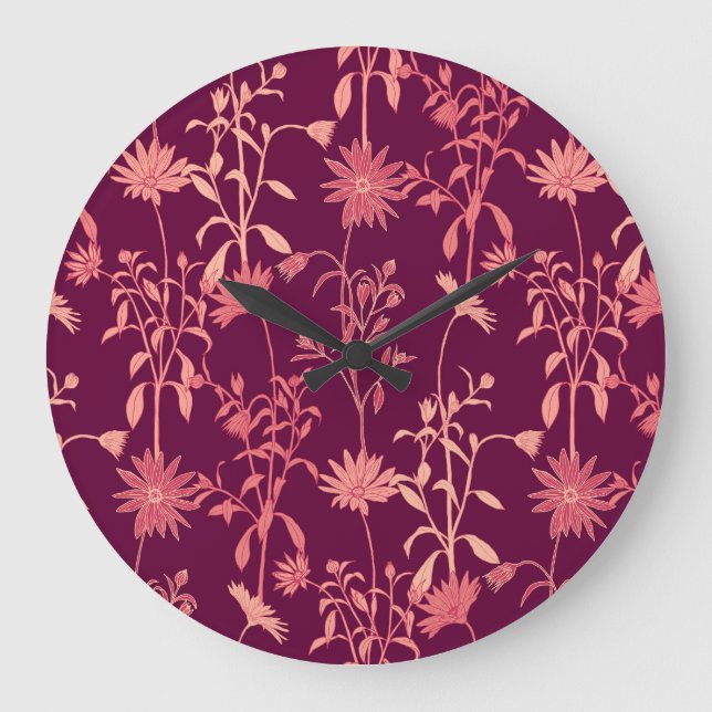 Separate Elements: Floral Vintage Large Clock (Front)