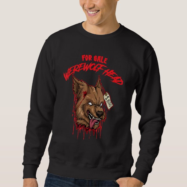 Separate Head Werewolf Head Halloween Costume Sweatshirt (Front)