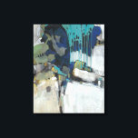 Separation Canvas Print<br><div class="desc">Separation I by Tim OToole. Features dark and neutral colours to create an abstract shape. Uses geometric shapes and paint drip-like lines.</div>