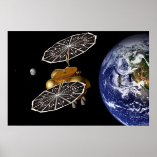 Separation Of Entry Vehicle On A Mars Mission. Poster