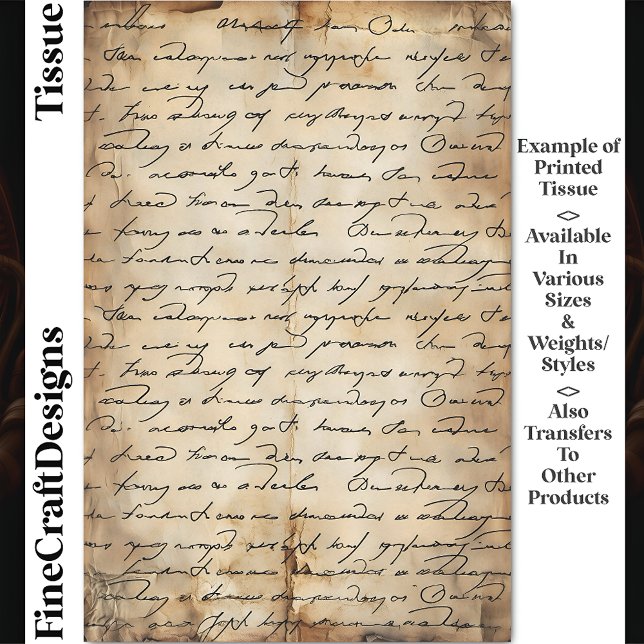 Sepia Aged Paper Elegant Writing DC8a Decoupage (Creator Uploaded)