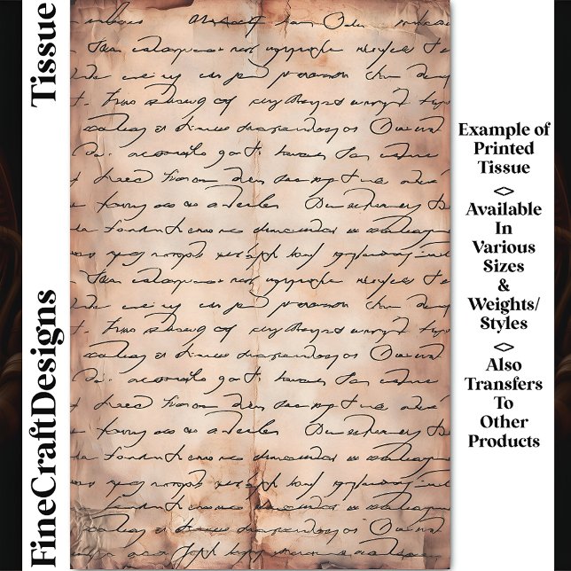 Sepia Aged Paper Elegant Writing DC8b Decoupage (Creator Uploaded)