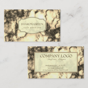 Sepia And Dark Brown Marble Stone Business Card
