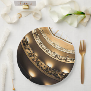 Sepia Architecture Paper Plate