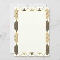Sepia Argyle Pattern DIY Card