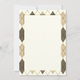 Sepia Argyle Pattern DIY Card