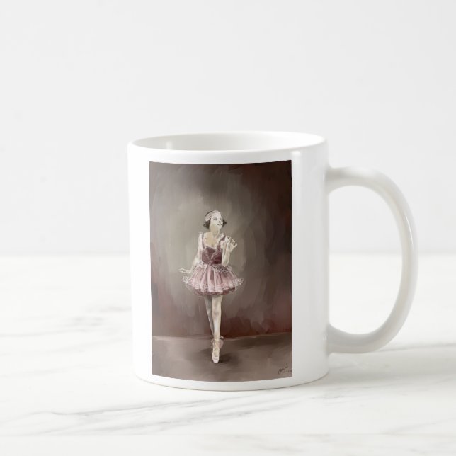 Sepia Ballerina Coffee Mug (Right)