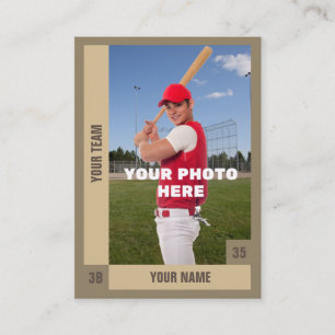 Sepia Baseball Trading Card - Custom Stats