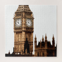 Sepia Big Ben Tower Travel Art