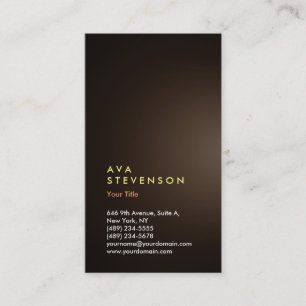 Sepia Brown Colour Vertical Modern Professional Business Card