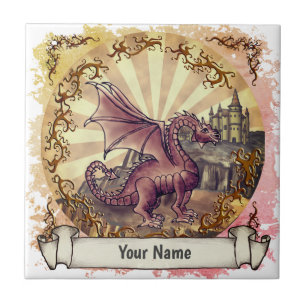 Sepia  Castle dragon tile