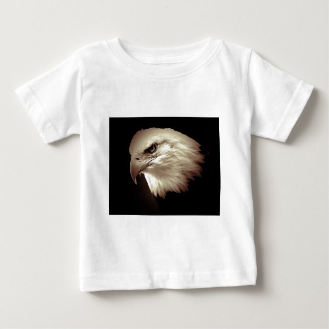 Sepia Colour Bald Eagle Baby T-Shirt (Front)