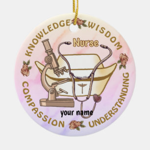 Sepia cool nurse  ceramic tree decoration