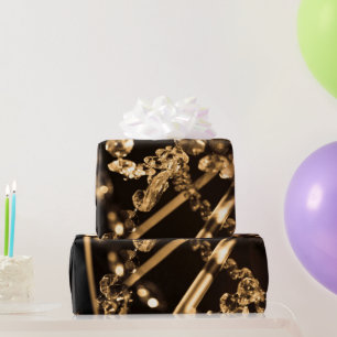 Sepia Crystal Chandelier Wrapping Paper