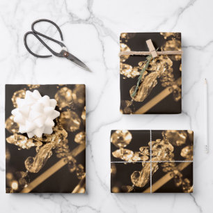 Sepia Crystal Chandelier  Wrapping Paper Sheet
