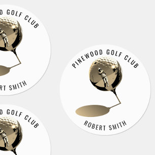 Sepia Custom Waterproof Golf Club Name Round