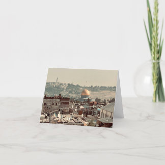 Sepia Dome of the Rock Thank You Card