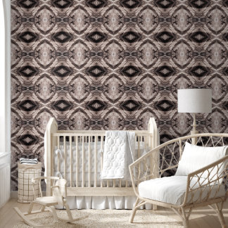 Sepia eye-like geometric L-size pattern Wallpaper