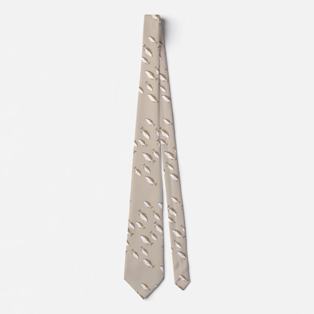 Sepia fish tie (Front)