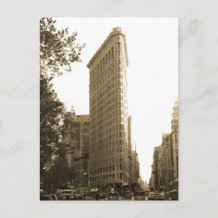 Sepia Flat Iron Building Fine Art Photo Postcard